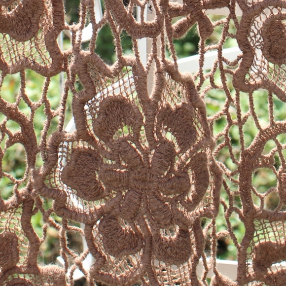 Unity Size 2x Brown Short Jacket w/ Floral Cutout - Picture 2 of 6